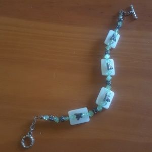 Beaded butterfly bracelet